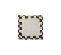 Housse de coussin 50x50 cm Coton Vert et Blanc cassé HDChess
