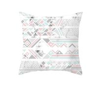Housse de Coussin 50x50 Marbre Gris Rose Taie D'oreiller Coussin Deco 1 Pcs