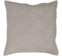 Housse de coussin 60 x 60 cm microfibre unie lavee florette Taupe