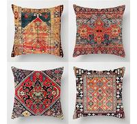 Housse de Coussin 60x60 cm Coussin de Canapé Lot De 4 Confortable Housses De Coussins soft Housse Coussin Exterieur Bohème Cecoratif Canape pour Chambreé,Canapé,Chaise,Lit,Jardin Decoratif Ferme Décor