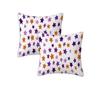 Housse de Coussin 65x65 cm, Coussin Exterieur Impermeable Taie d'oreiller Simple, Lot de 2 Carrée Lin Housse Oreiller Canapé pour Salon Chambre Balcon Terrasse Chaise Automne Décoration, Étoile Z-662