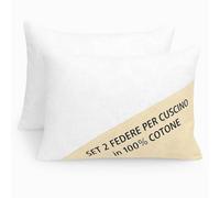 Housse de coussin avec fermeture éclair et tissu damassé - Housse de coussin hypoallergénique - Taies d'oreiller 50 x 80 cm - Housse de coussin 2 pièces
