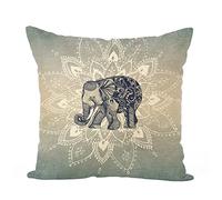 Housse de coussin avec imprimé éléphant - Pour la maison, le bureau, le canapé-lit, la voiture - Très pratique et populaire