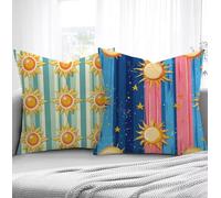 Housse de Coussin Bande Housse Coussin Exterieur Soleil, Taie d'oreiller 40x80cm Protege Oreiller Lot de 2 Tissu Velours Doux Lavable avec Fermeture éclair Invisible Pour Chambre Décoration R1-780