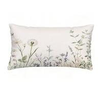 Housse de Coussin Beige Taie d'oreiller 60x90 cm Lot de 1 en Lin Coussin Decoratif Impression Double Face avec Fermeture éclair Invisible Taie Oreiller Rectangulaire, Decoration Automne, Fleur T9-477