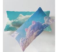 Housse de Coussin Beige Taie Oreiller 40x60 cm Paysage Taie d'oreiller Housse Coussin Decoratif Velours Taie Oreiller Lot de 2 Fermeture éclair Invisible Lavable pour Décoration Intérieure C0C1141