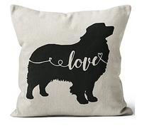 Housse de coussin Berger australien - Cadeau pour les amoureux des chiens - Amoureux des chiens - 45,7 x 45,7 cm