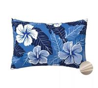 Housse de Coussin Bleu 35x55 cm, Lot de 2 Housse Coussin Fleurs Housses de Coussin Canape Decoration Taie D'Oreiller en Lin, Housse de Coussin Rectangulaire pour Salon Chambre Decoration Maison -YM135