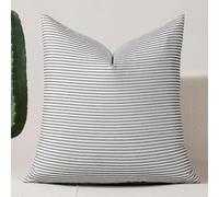 Housse De Coussin Carreaux 50x50 Lot De 2 Housses De Coussin Buffalo Plaid Tartan Housses De Coussino Décoratives en Coton Respirant Et Doux pour Canapé pour Chambre(2PCS Black C,18x18 In/45x45 cm)