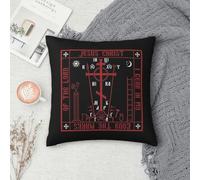 Housse de coussin carrée avec croix de calvaire de l'église orthodoxe russe