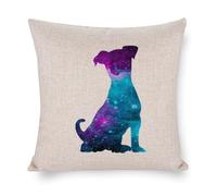 Housse de coussin carrée en coton et lin pour chambre à coucher, canapé, café, bar, club, chaise de pub, 50,8 x 50,8 cm, silhouette de ciel étoilé