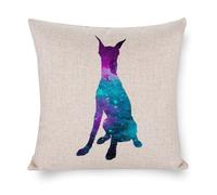 Housse de coussin carrée en coton et lin pour chambre à coucher, canapé, café, bar, club, chaise de pub, 50,8 x 50,8 cm, silhouette de ciel étoilé