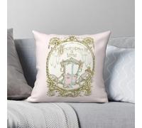 Housse de coussin carrée en polyester et lin avec fermeture éclair et inscription « Once Upon A Time Princess »
