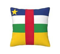 Housse de coussin carrée imprimée drapeau de l'Afrique centrale pour canapé, lit, maison, salon, voiture