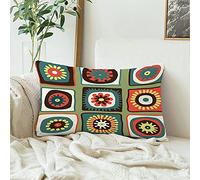 Housse De Coussin Colorful 60S Retro Vintage Sixties Old Pattern Abstract 50S 70S Application Carpet Century Classic Taie d'oreiller Taie Oreiller Décoratives Housse Oreiller pour 40x60cm