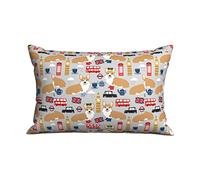 Housse De Coussin Corgis À Londres, Royaume-Uni, Big Ben Britannique Taies Doreiller Lavable Modernes Housse Coussin, pour Salon, Meubles, Voiture, 40x60cm