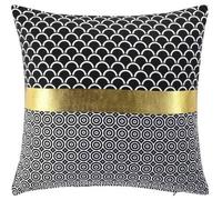 Housse de coussin 40 x 40 cm coton imprimé or Blackor Imprimé G