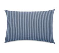 Housse de coussin coton lavé 40x60 cm LILI DÉCO bleu marine