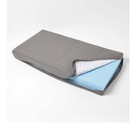 Housse de coussin coton pour coussin de canapé 2 places, de banc de jardin et banquette, Housse pour coussin 100x50x10 cm Gris