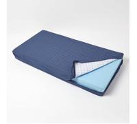 Housse de coussin coton pour coussin de canapé 2 places - HOMESCAPES - Rectangulaire - Bleu marine