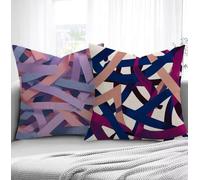 Housse de Coussin Couleur Housse Coussin Exterieur Modèle, Taie d'oreiller 40x80cm Protege Oreiller Lot de 2 Tissu Velours Doux Lavable avec Fermeture éclair Invisible Pour Chambre Décoration R1-806