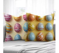 Housse de Coussin Couleur Orange Housse Coussin Exterieur Œuf, Taie d'oreiller 40x80cm Protege Oreiller Lot de 2 Tissu Doux Lavable avec Fermeture éclair Invisible Pour Salon Chambre Décoration R1-783