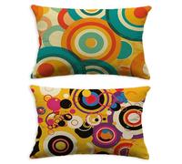 Housse de Coussin Couleur Orange Taie Oreiller 40x80 Lot de 2 Rectangulaire Coussin Moderne,2026 Nouveau Velours Impression Recto Verso Protege Oreiller pour Maison Décoration Canapé Salon Lit O-39C