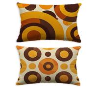 Housse de Coussin Couleur Orange Taie Oreiller 40x80 Lot de 2 Rectangulaire Coussin Nordique,2026 Nouveau Velours Impression Recto Verso Protege Oreiller pour Maison Décoration Canapé Salon Lit O-35C