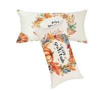 Housse de Coussin Couleur Orange Taie Oreiller 50x70cm Citrouille Coussin Exterieur Impermeable Velours Housse de Coussin Lot de 2, Fermeture éclair Invisible pour Jardin Balcon Décoration C0C219