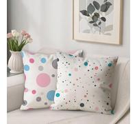 Housse de Coussin Couleur Simplicité Taie Oreiller 65x65 Double Face Lin Decoratif Coussin Canape Lot de 2 Imperméable Taie Oreiller pour Chambre Maison Jardin Exterieur Decoration P-206