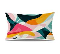 Housse de Coussin Couleur Taie d'oreiller 50x60 cm Lot de 1 en Velours Coussin Decoratif Impression Double Face avec Fermeture éclair Invisible Taie Oreiller, Decoration Maison, Europe du Nord T9-48