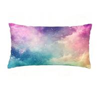 Housse de Coussin Couleur Taie d'oreiller 60x80 cm Lot de 1 en Lin Coussin Decoratif Impression Double Face avec Fermeture éclair Invisible Taie Oreiller Rectangulaire, Decoration Automne, Nuage T9-82