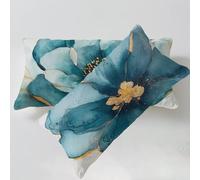 Housse de Coussin Couleur œUf De Canard Taie Oreiller 40x60 cm Fleurs Taie d'oreiller Housse Coussin Decoratif Velours Taie Oreiller Fermeture éclair Invisible pour Décoration Intérieure C0C1117