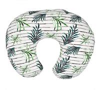 Housse De Coussin D'allaitement Douce Et Flexible En Forme De U, Housse De Coussin D'allaitement Pour Bébé(feuilles vertes rayées)