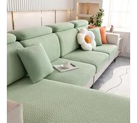 Housse De Coussin De Canapé D Angle- Housses De Coussin De Dossier SièGe De Canapé Extensible 3 4 2 1 Places Couvre Protege De Assise Canapé Et Chaise(3 Seater Cover L: 135-165cm, W: 65-95cm,Green 2)