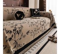 Housse de Coussin de canapé en Chenille de Luxe, antidérapante, élégante, Housse de canapé Extensible avec Support antidérapant pour Coupe, Causeuse Coffee 180X380cm/70.87X149.61In