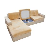 Housse de coussin de canapé en velours très extensible, housse de coussin ajustée pour coussins individuels de canapé, housse de rechange pour dossier crème pour un confort et un style ultimes