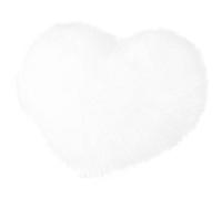 Housse de coussin de canapé infroissable avec fermeture éclair invisible réutilisable en forme de cœur pour chambre d'enfant Blanc