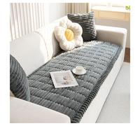 Housse de coussin de canapé pour canapé, pelucheuse, lavable, antidérapante, pour chiens et animaux domestiques, gris foncé, 90 x 90 cm