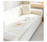 Housse de coussin de canapé pour canapé, pelucheuse, lavable, antidérapante, pour chiens et animaux domestiques, blanc, 90 x 90 cm