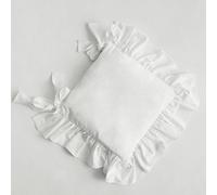 Housse de coussin de chaise à volants, décor de chaise de salle à manger à volants, housse de coussin en coton à volants de princesse personnalisable 40x40 Apricot