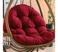 Housse de coussin de chaise suspendue d'extérieur imperméable pour balancelle de jardin, coussin doux pour chaise œuf, couleur rouge vin