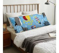 Housse de coussin de corps - Housse de coussin de corps pirate avec fermeture éclair, taie d'oreiller super douce, respirante 50,8 x 137,2 cm (sans oreiller)