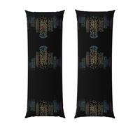 Housse de coussin de corps imprimée Night Building 50,8 x 152,4 cm, taie d'oreiller longue avec fermeture éclair