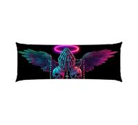 Housse de Coussin de Corps Les Ailes du crâne, taie d'oreiller pour traversin Long 40x150cm, avec Fermeture éclair Housse de Coussin en Velours Coussins maternité et d’Allaitement idéal y-535