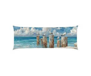 Housse de Coussin de Corps Mouettes Marines, taie d'oreiller pour traversin Long 30x90cm, avec Fermeture éclair Housse de Coussin en Velours Coussins maternité et d’Allaitement idéal y-303