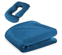 Housse de Coussin de grossesse 180cm - oreiller de corps conçu pour un sommeil confortable sur le côté Coussins idéal pour femme enceinte en forme de J