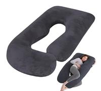 Housse de coussin de grossesse en forme de J : Housse pour coussin de positionnement latéral en forme de J, coton Déhoussable, coussin pour dormir sur le côté pour adultes, coussin d'allaitement de