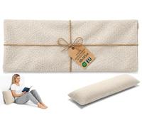Housse de Coussin de grossesse pour dormir 145 cm - traversin plat ou oreiller de corps Coussins maternité et d’allaitement idéal pour femme enceinte oreillers long et confortable Oeko-Tex Boucle