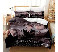 Housse De Coussin De Literie 3 Pieces Warner Bros. Parure De Lit Harry Potter - Belle Et Douce Pour Les Chambres - Comprend Une Housse De Couette Et Des Taies D'oreiller, Adaptée À
